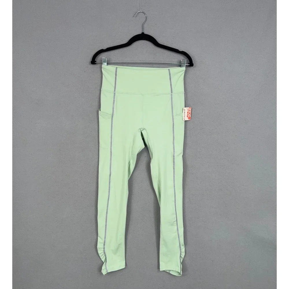 FP Movement Leggings Women Small Mint Green High Rise Pocket Athleisure Gym